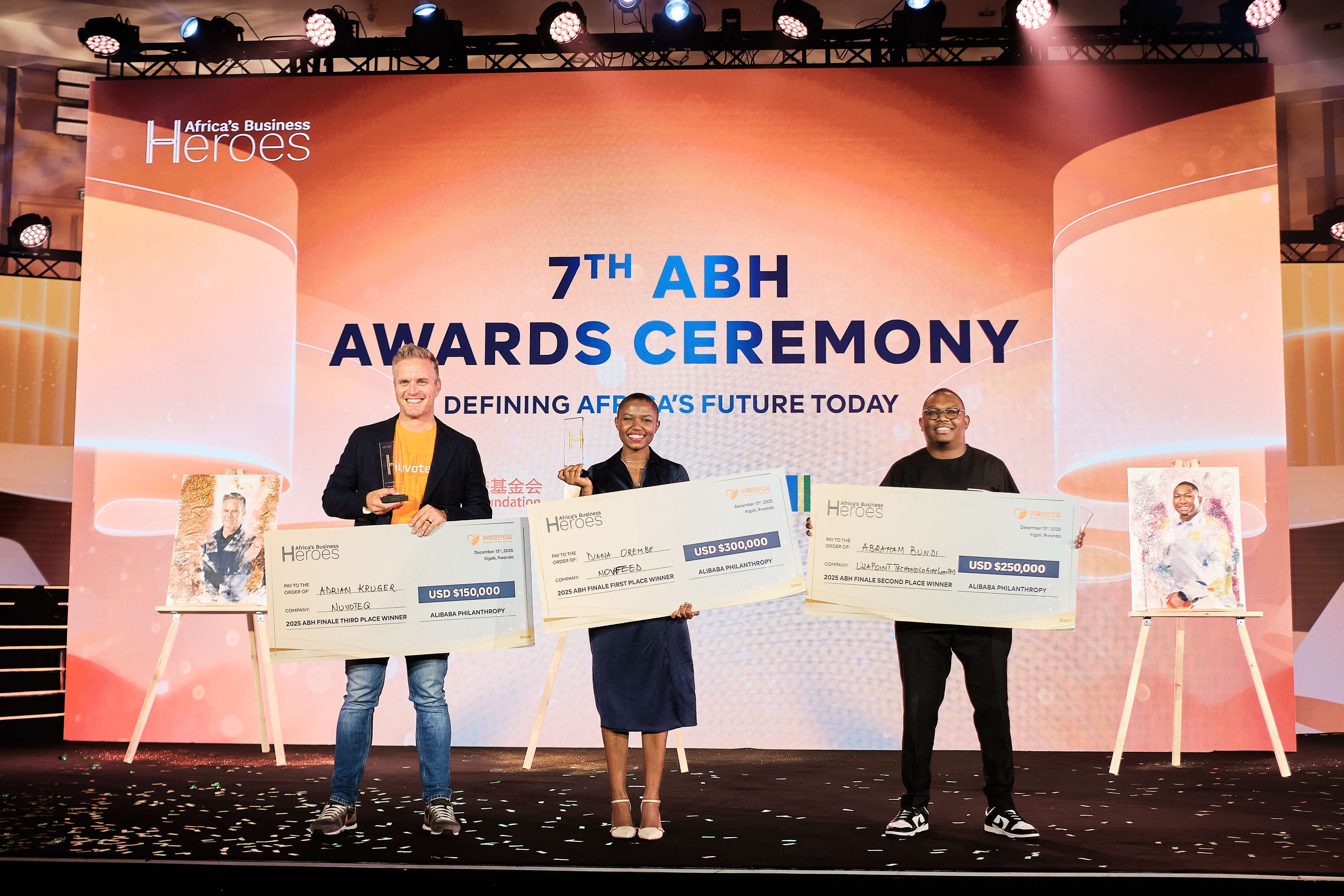 Uzapoint on stage at the Africa Business Heroes finale