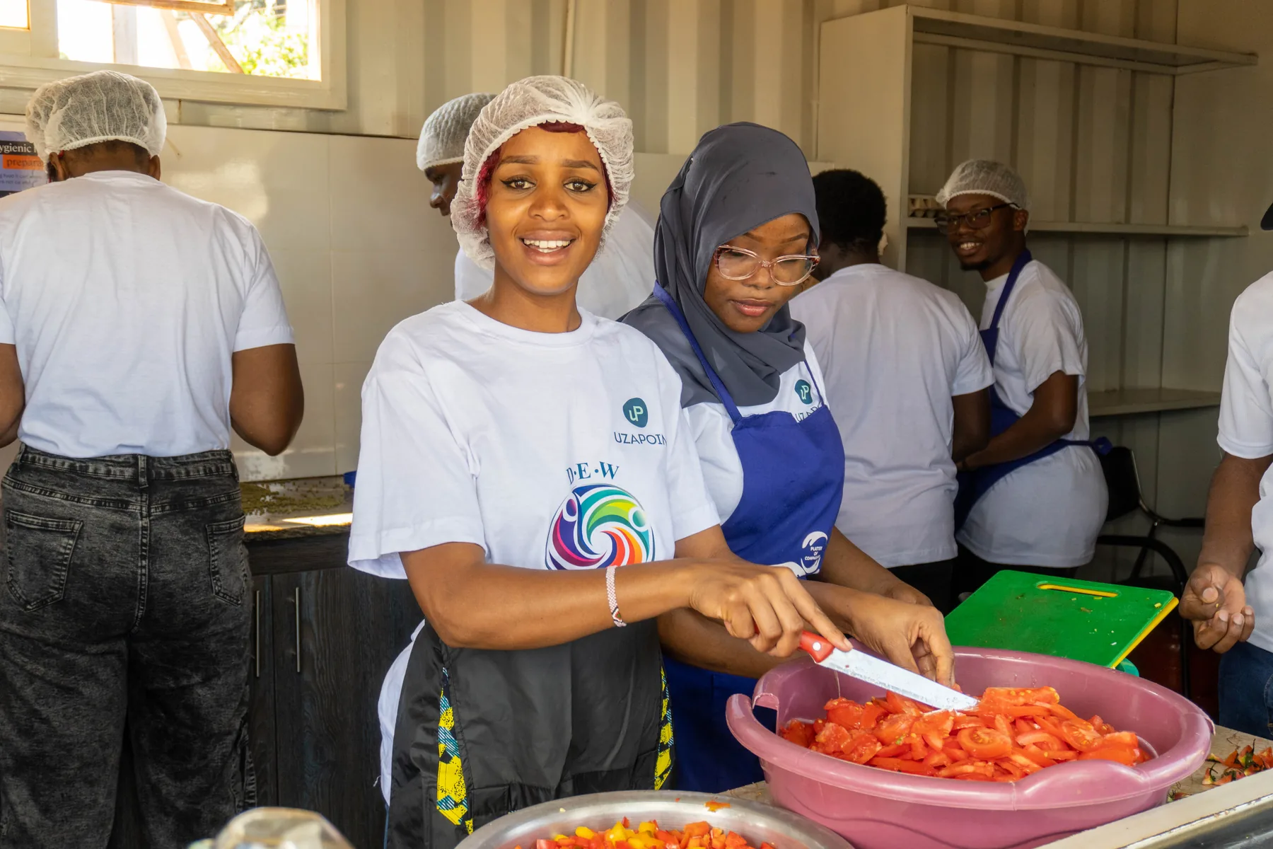 Volunteers at work