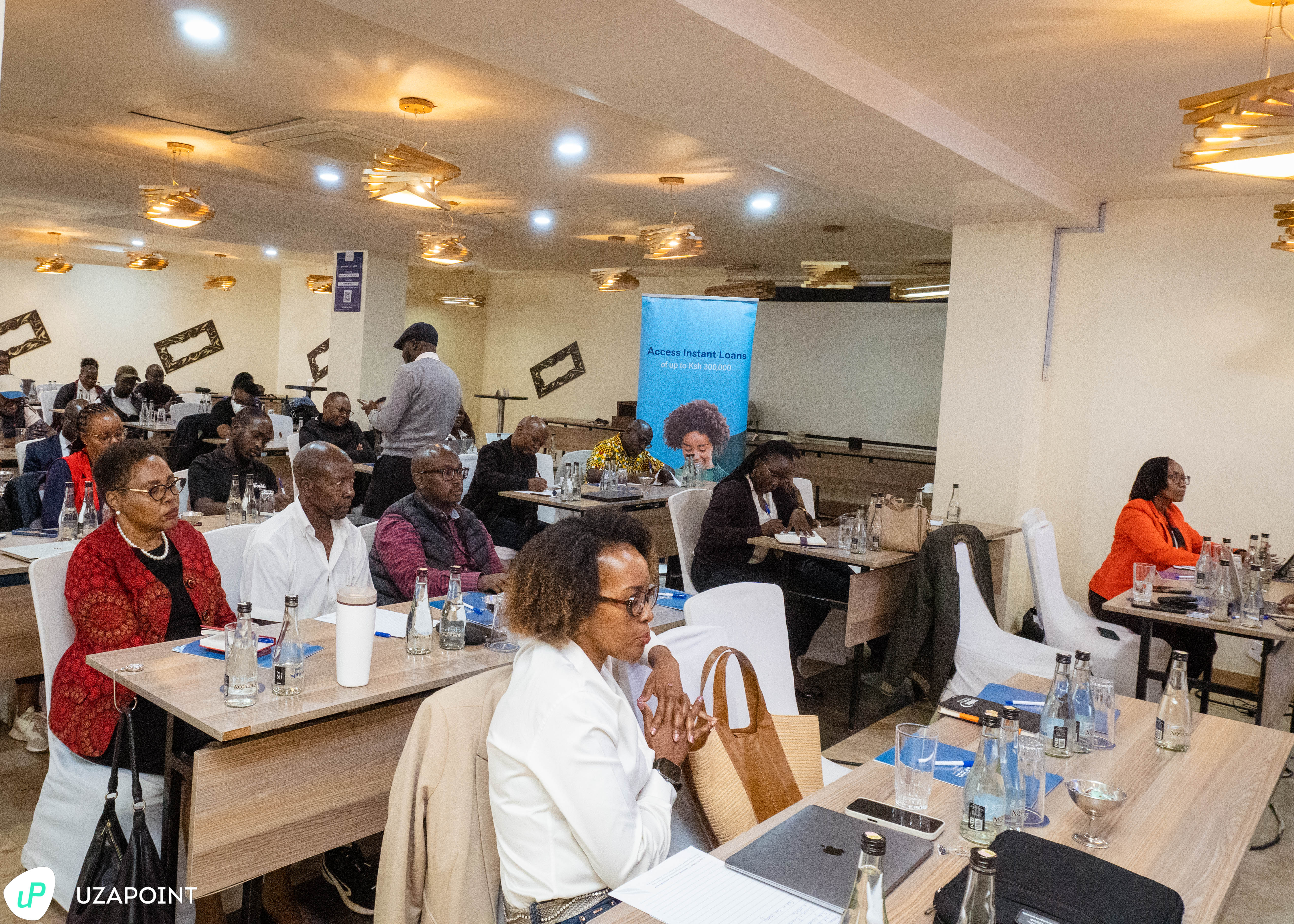 Business owners participating in the financial education workshop