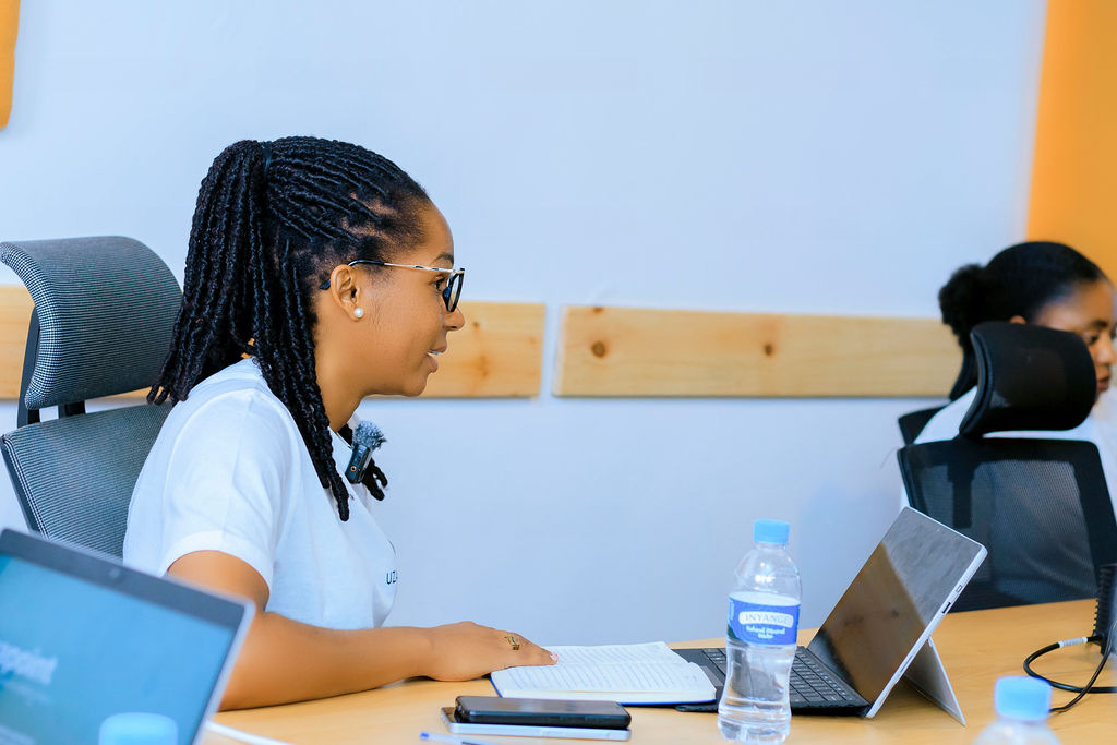 Uzapoint team member preparing during a working session